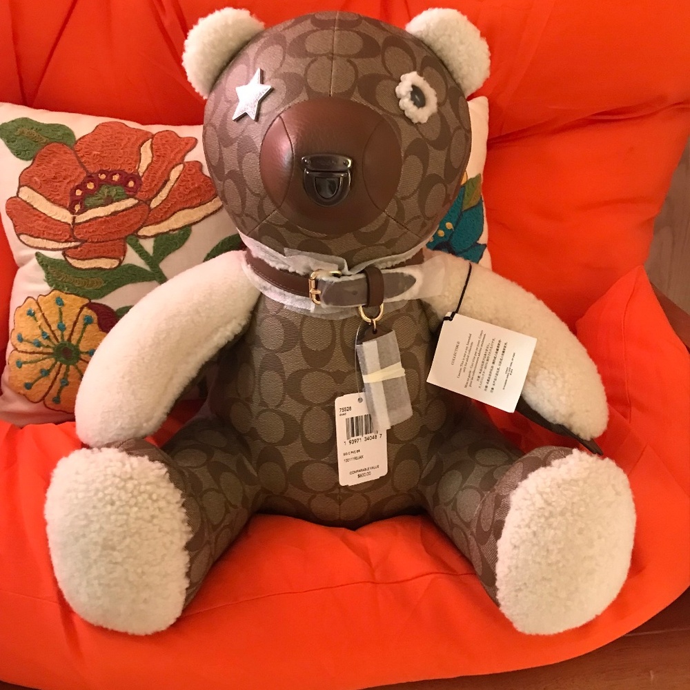 NEW AUTHENTIC COACH KHAKI SIGNATURE Large bear